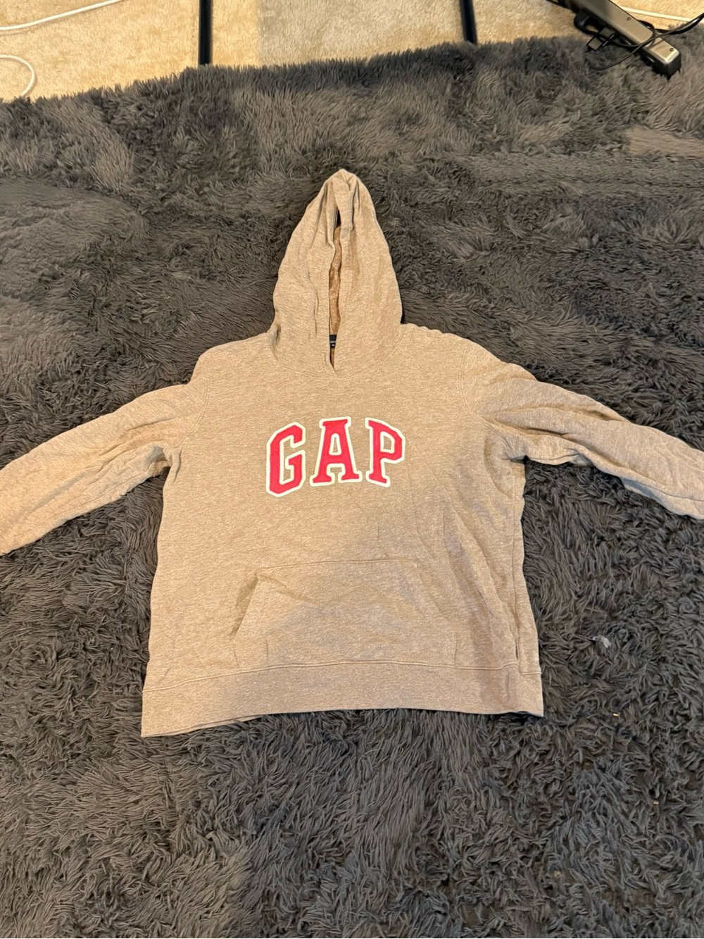 GAP grey Hoodie with Pink & White Logo